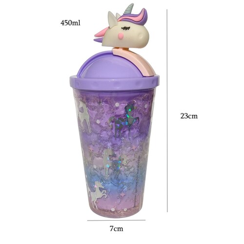 Termo Botella De Agua Vaso con Glitter Oficina Escuela