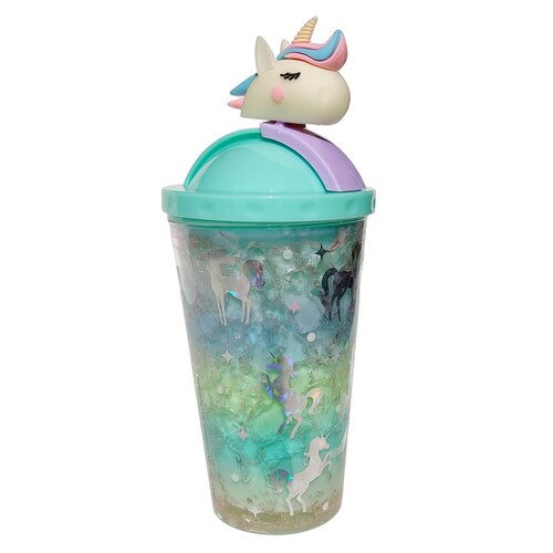Termo Botella De Agua Vaso con Glitter Oficina Escuela