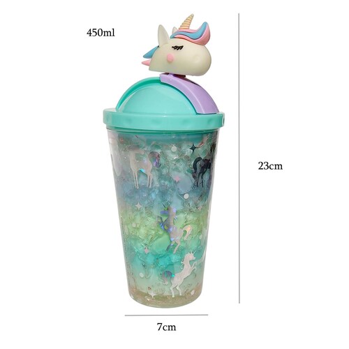 Termo Botella De Agua Vaso con Glitter Oficina Escuela