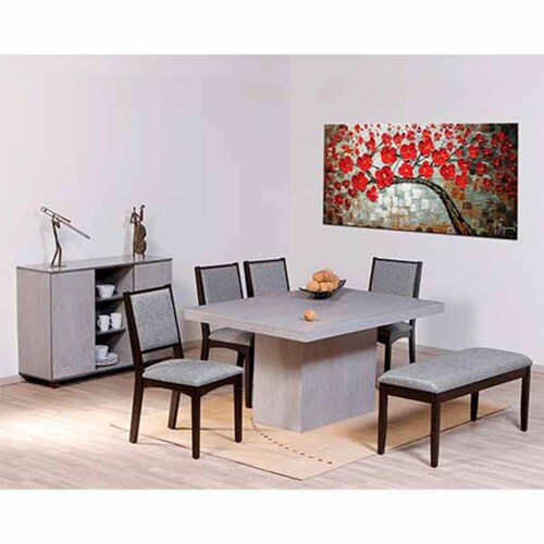 ANTECOMEDOR KAHLO CON 4 SILLAS 460 Y 1 BANCA