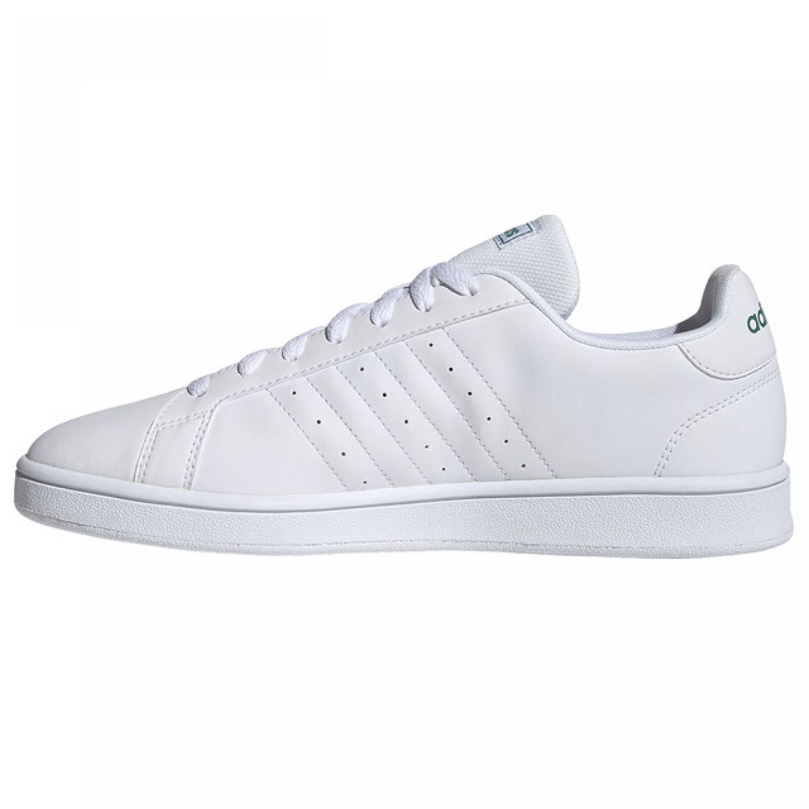 Tenis Casual Adidas Grand Court Base EE7905 Color Blanco Verde