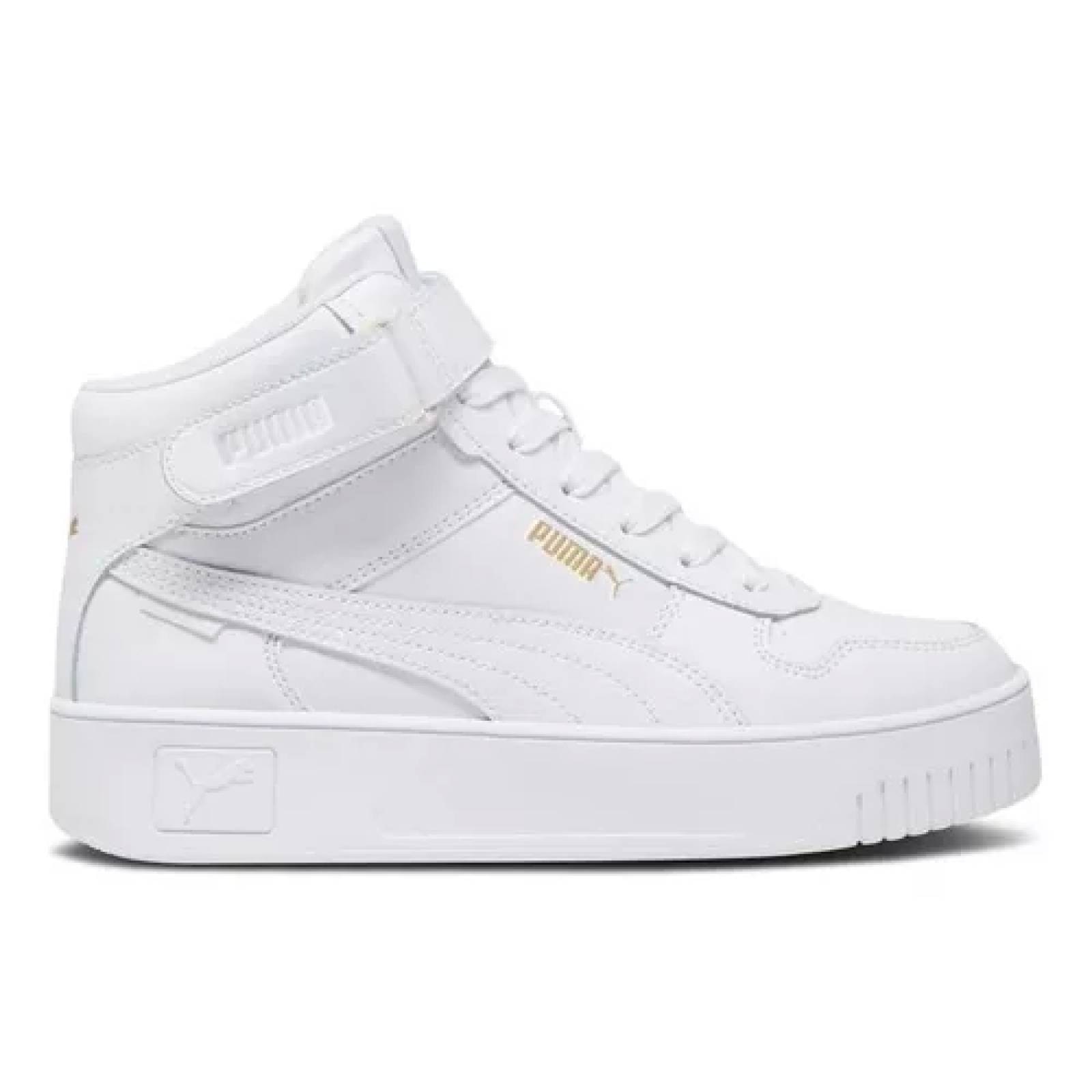 Tenis Casual Puma Carina Street Mid 392337 01 Color Blanco Original