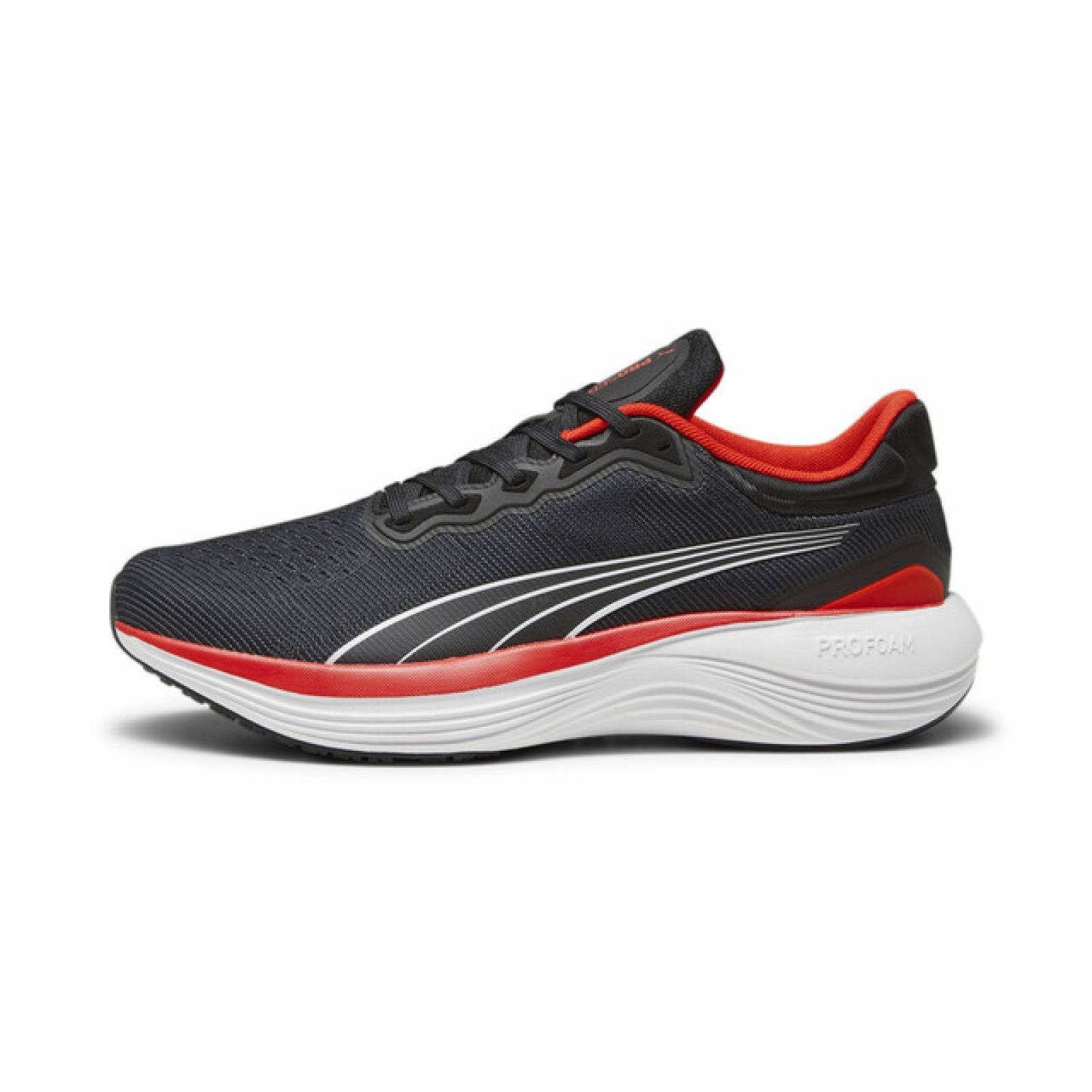 Tenis Deportivo Puma Scend Pro Color Negro Rojo Para Hombre