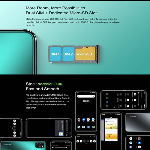 Celular Umidigi A9 Pro Negro Onyx 6+128GB