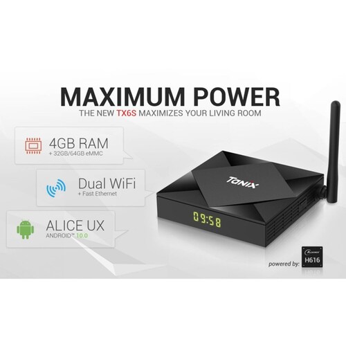 TV Box TANIX TX6s 4K 4GB RAM 32 Almacenamiento  SEROUNDER