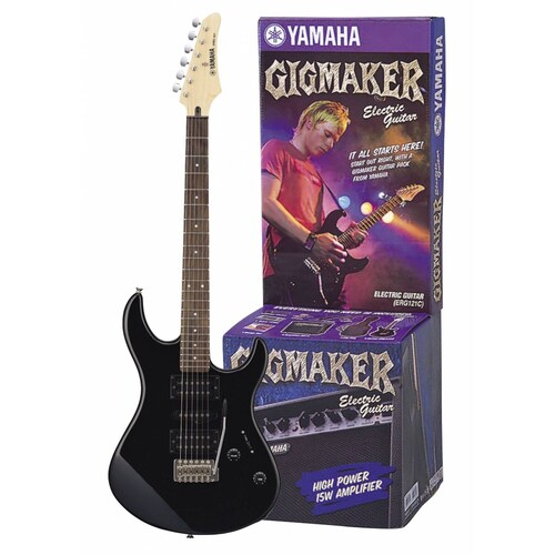 Yamaha Paquete De Guitarra Amplificador Y Accesorios  ERG121GPIIBL Negro