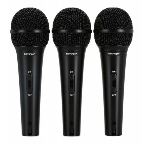 Behringer XM1800s Paquete 3 Micrófonos de Estudio Cardioides