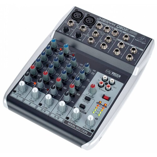 Behringer Q802USB Mezcladora Análoga 8 Canale con USB