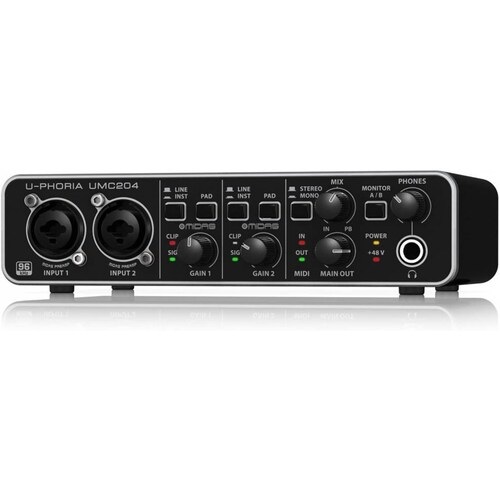 Behringer UMC-204HD Interfase De Audio 2x4