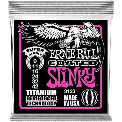 Encordadura para Guitarra Eléctrica Ernie Ball Super Slinky 3123