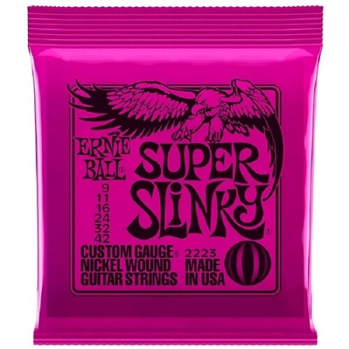 Cuerdas para Guitarra Ernie Ball Super Slinky 2223-Rosa