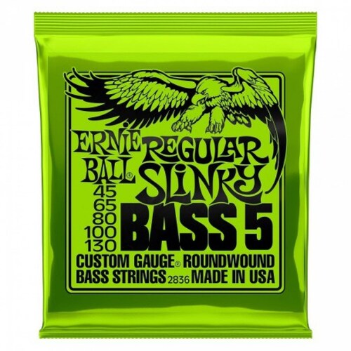 Cuerdas para bajo eléctrico de 5 cuerdas Ernie Ball 2836 Super Slinky