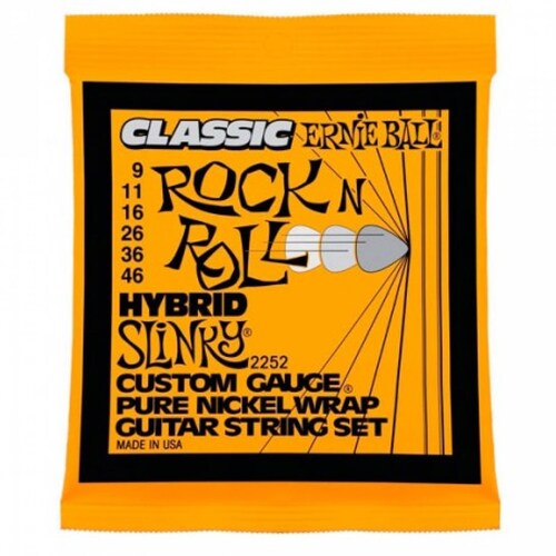 Cuerdas para Guitarra Electrica Ernie Ball Rock N Roll-Naranja