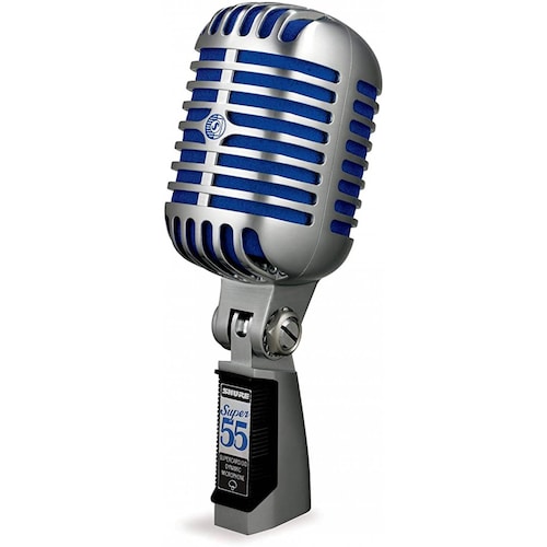 Microfono Shure Super 55 Dinamico Supercardioide-Plateado