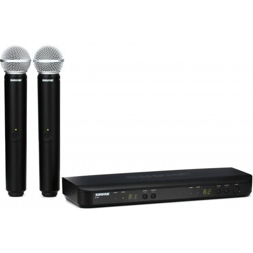 Sistema inalámbrico dual para voz, con dos micrófonos SM58 Shure BLX288/SM58