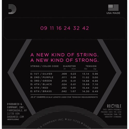 Cuerdas para Guitarra Eléctrica D Addario NYXL0942