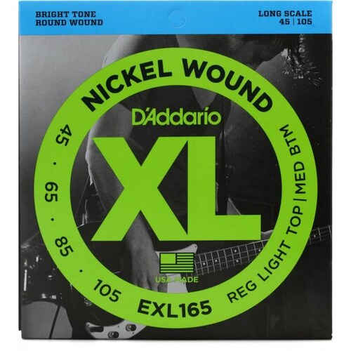 Cuerdas para Bajo Eléctrico D Addario EXL165 Nickel Wound Light/Medium