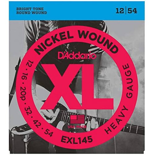 Cuerdas para Guitarra Eléctrica D Addario Heavy Gauge EXL-145-Plata