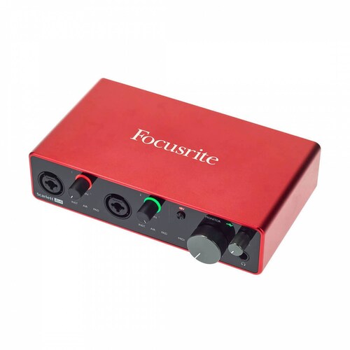 Interfaz de Audio USB 4x4 Focusrite Scarlett 4i4-Rojo