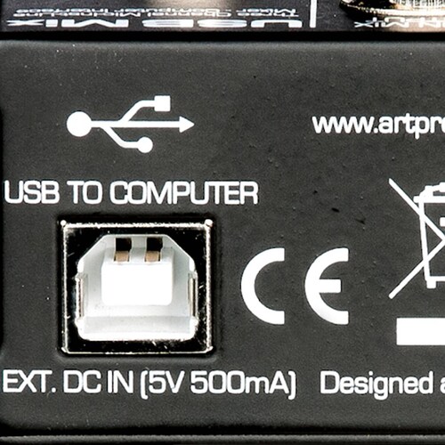ART USB MIX Mezcladora Compacta con interfaz 3 Canales 