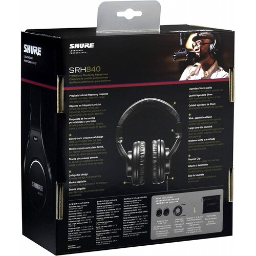 Shure SRH840 Audífonos Profesionales Para Estudio y Monitoreo 