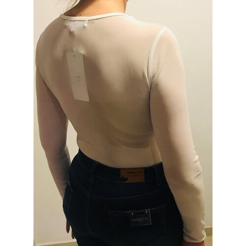 Blusa para dama mujer casual manga larga pantiblusa con decoraciones doradas Bai li