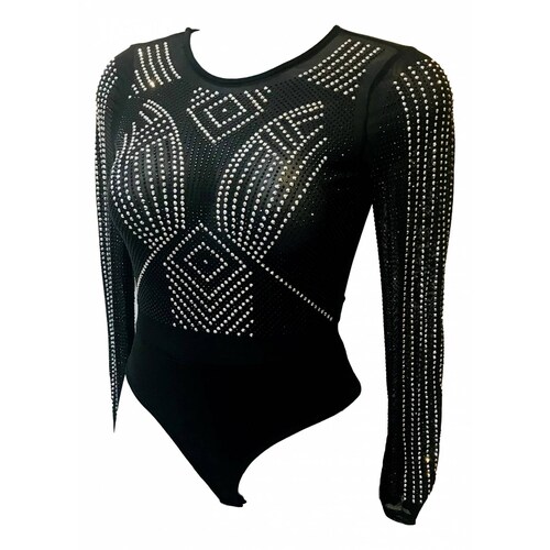 Blusa para dama casual manga larga pantiblusa decorada con chaquira Bai li
