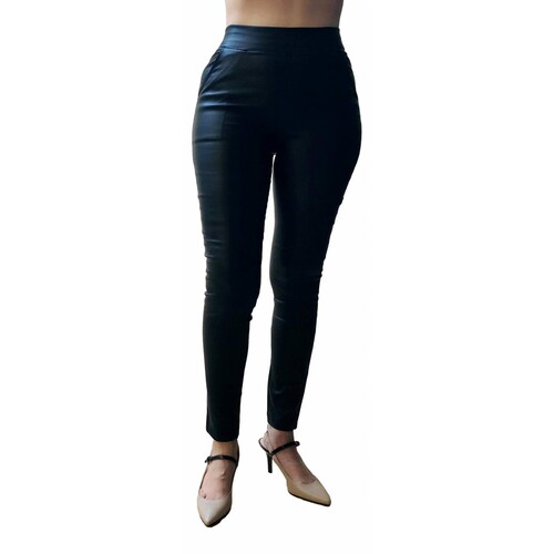 Pantalon leggings mallones vini piel tipo piel mujer skinny negro Marlene