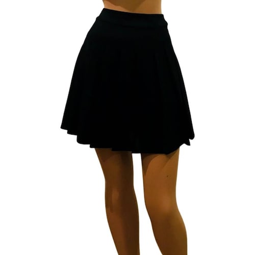 Mini falda tableada plisada coreana minifalda mujer negra Kosauki