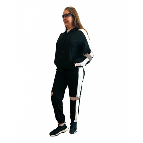 Conjunto de pants y sudadera completo para dama negro Ilys