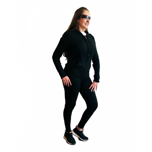 Conjunto de pants/leggings y sudadera completo para dama negro Ilys