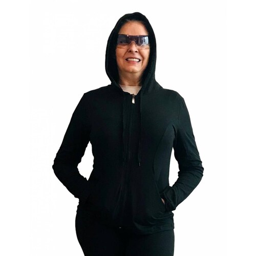 Conjunto de pants/leggings y sudadera completo para dama negro Ilys