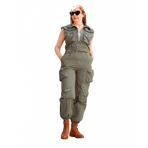 Conjunto chaleco y pantalón jogger Miss Mia cargo para mujer