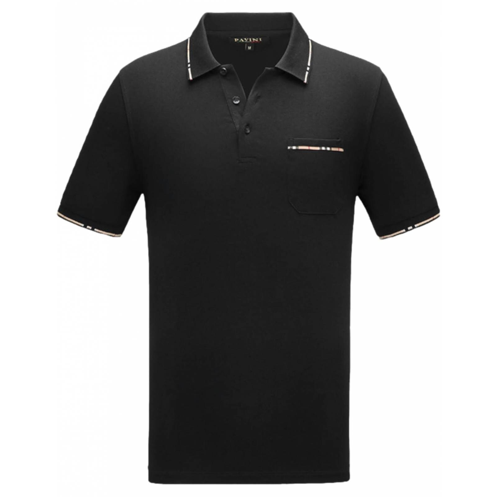 Playera Polo Caballero Marca Pavini P-1007-BLACK