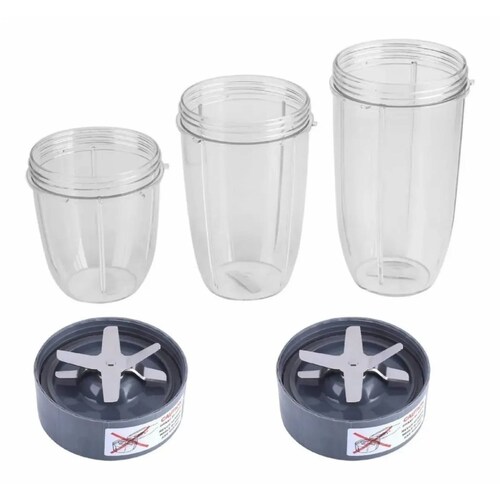 Kit De 3 Vasos Con 2 Aspas Nutribullet Refacciones Repuestos