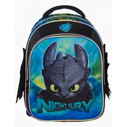 MOCHILA KINDER CON ALITAS QUE SE MUEVEN CHIMUELO DRAGONS 2 MOD. HD01032SB