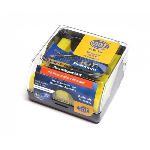 Foco H7 Luz Blanca Tipo Xenon Premium 55 Watts 2 Focos Hella 