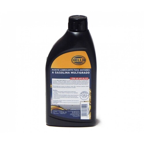 Aceite Motor 15w40 Mineral Multigrado Api SL/CF Hella 1 Litro Hella 