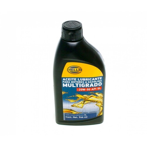 Aceite Motor 20w50 Mineral Multigrado Api SL 1 Litro Hella 