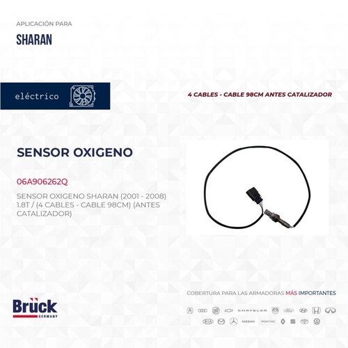 Sensor Oxigeno 06A906262Q Bruck-Germany 