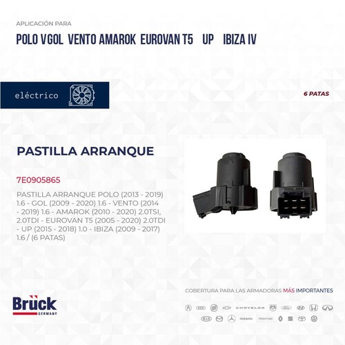 Pastilla Arranque 7E0905865 Bruck-Germany 