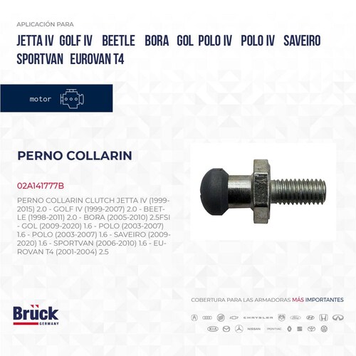 Perno Collarin Clutch 02A141777B Bruck-Germany 
