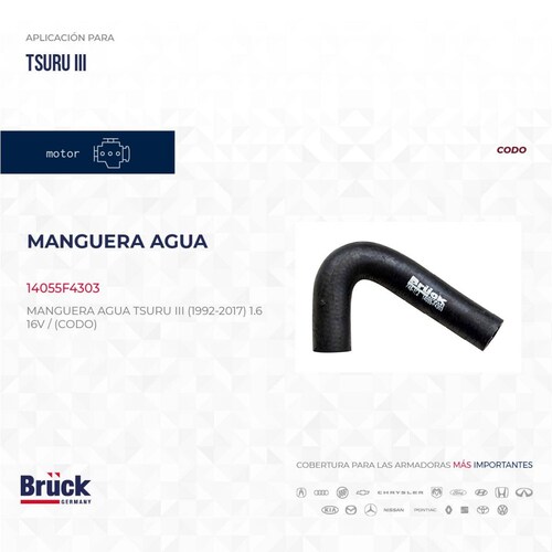 Manguera Agua 14055F4303 Bruck-Germany 