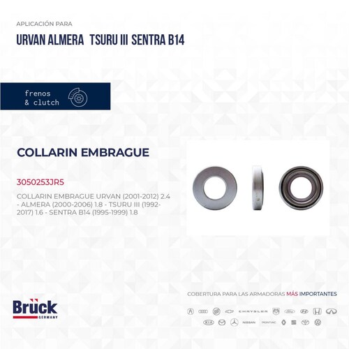 Collarin Embrague 3050253JR5 Bruck-Germany 