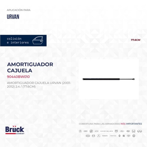 Amortiguador Cajuela 90440BW010 Bruck-Germany 