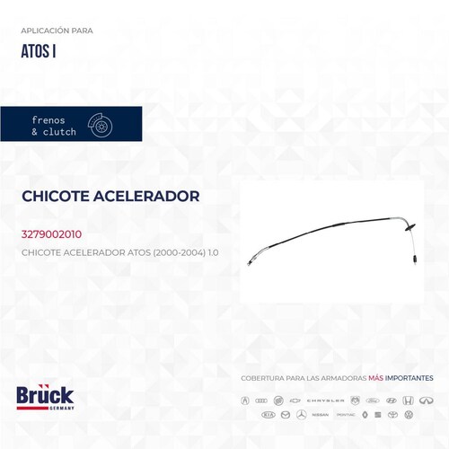 Chicote Acelerador 3279002010 Bruck-Germany 