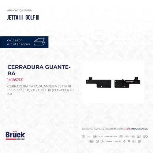 Cerradura Tapa Guantera 1H1857131 Bruck-Germany 