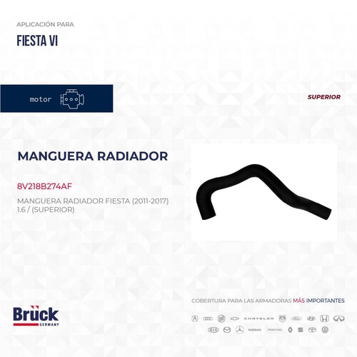Manguera Radiador 8V218B274AF Bruck-Germany 