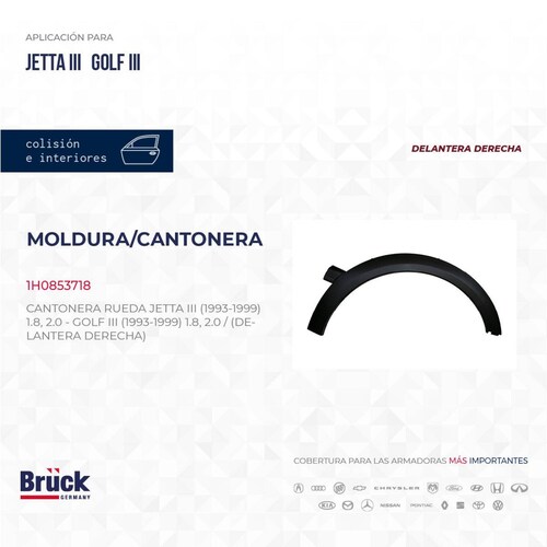Moldura/Cantonera 1H0853718 Bruck-Germany 