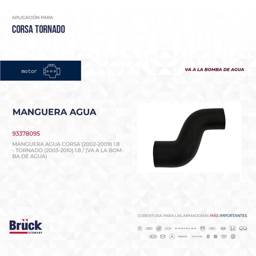 Manguera Agua 93378095 Bruck-Germany 